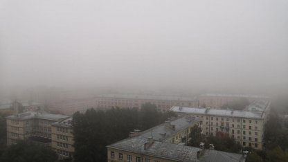 густой туман в Петербурге