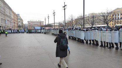 полиция на митинге 31 января 