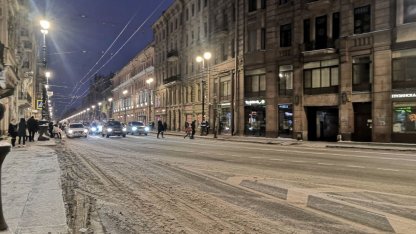 зимние пробки в Петербурге 