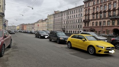 Пробка на набережной канала Грибоедова