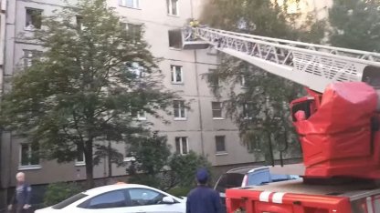 Пожар, эвакуация, манипулятор