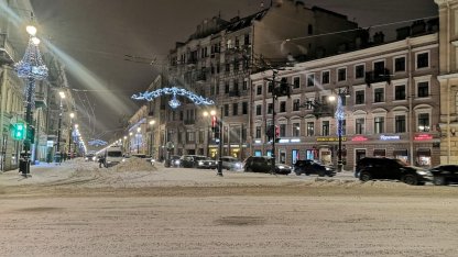 снег петербург суворовский и невский проспект