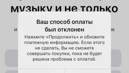 платёж в appstore отклонён 