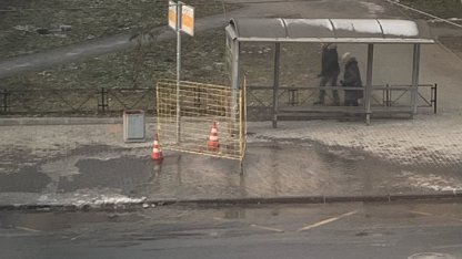 прорыв трубы на Среднеохтинском 