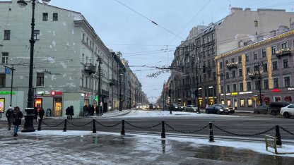 снег в Петербурге 6 декабря 