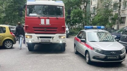 Пожарная машина и Росгвардия