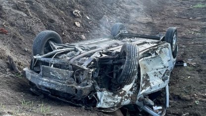 иномарка опрокинулась в кювет