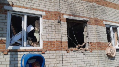 Разрушенный дом в Белгородской области