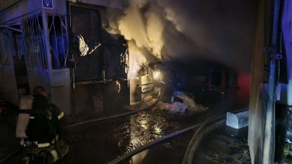 пожар ангар