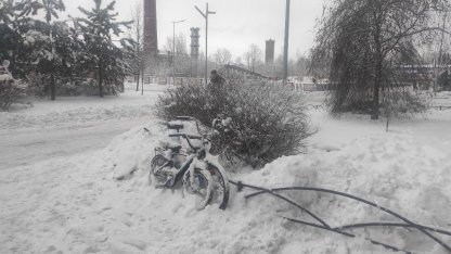 снег