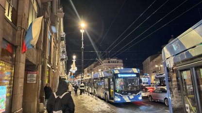 пробка из троллейбусов