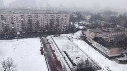 мартовский снегопад