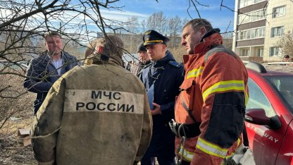 Пожар в жилом доме в Приморске