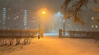 снег