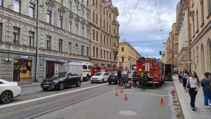 Пожар в центре Петербурга