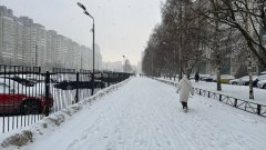 снег