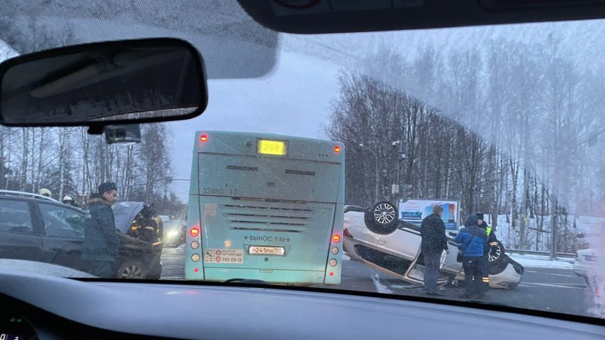 Перевернутое авто