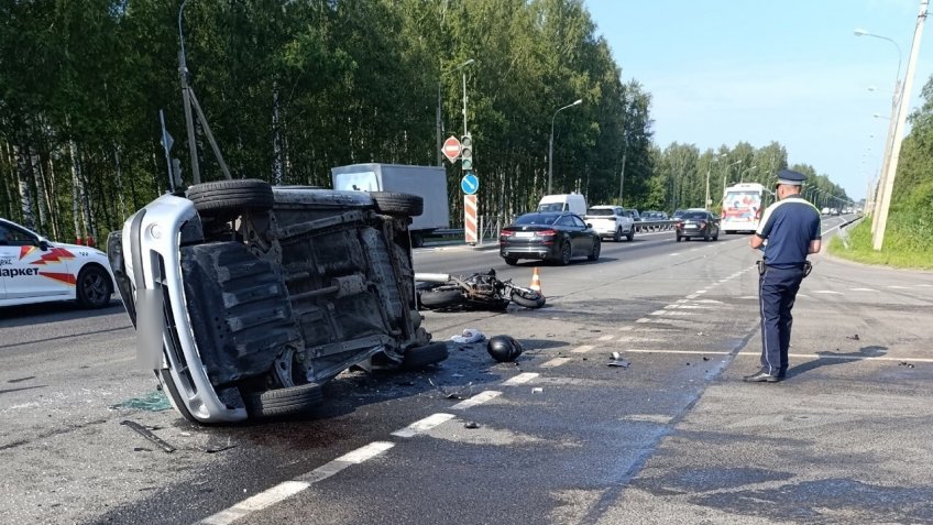 пострадал байкер